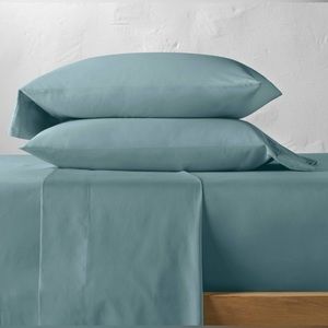 Full  solid light teal temperature balancing sheet set Casaluna